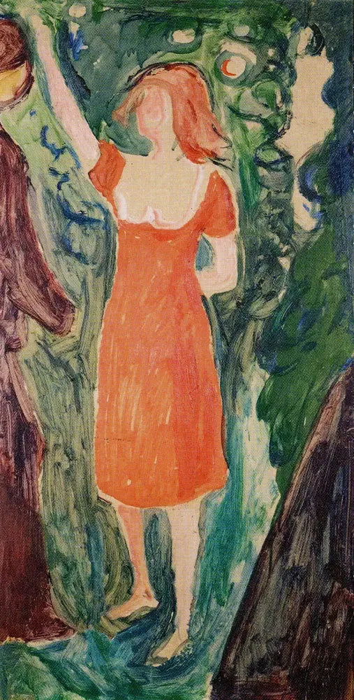 Donna con abito rosso - Edvard Munch