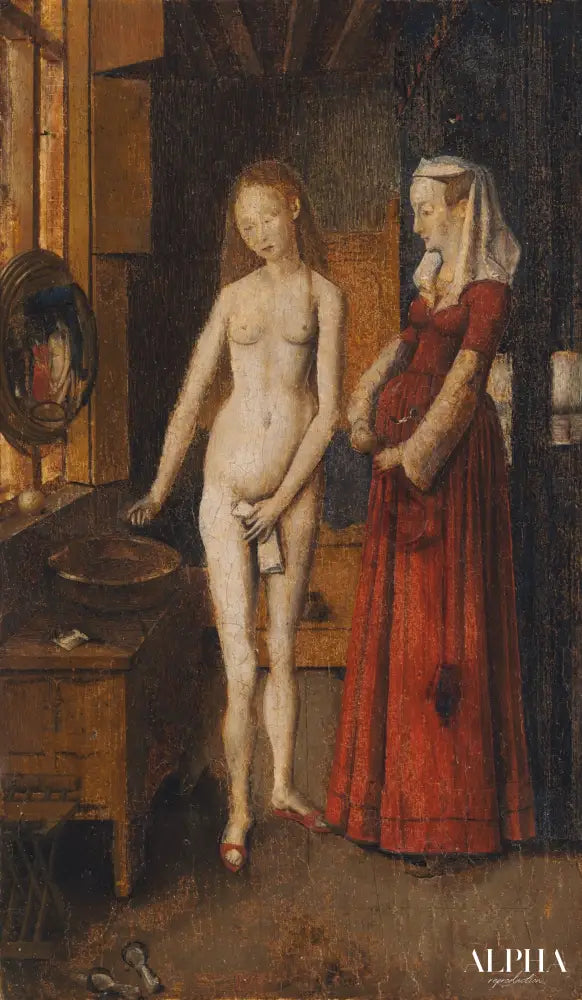 Femme à sa toilette - Jan Van Eyck - Reproductions de tableaux et peintures haut de gamme