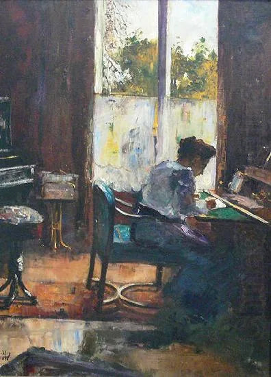 Donna alla scrivania - Lesser Ury