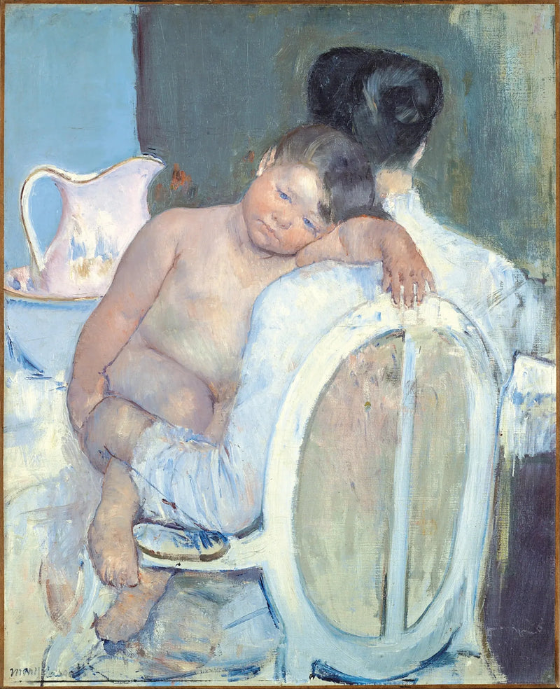 Donna seduta con un bambino tra le braccia - Mary Cassatt