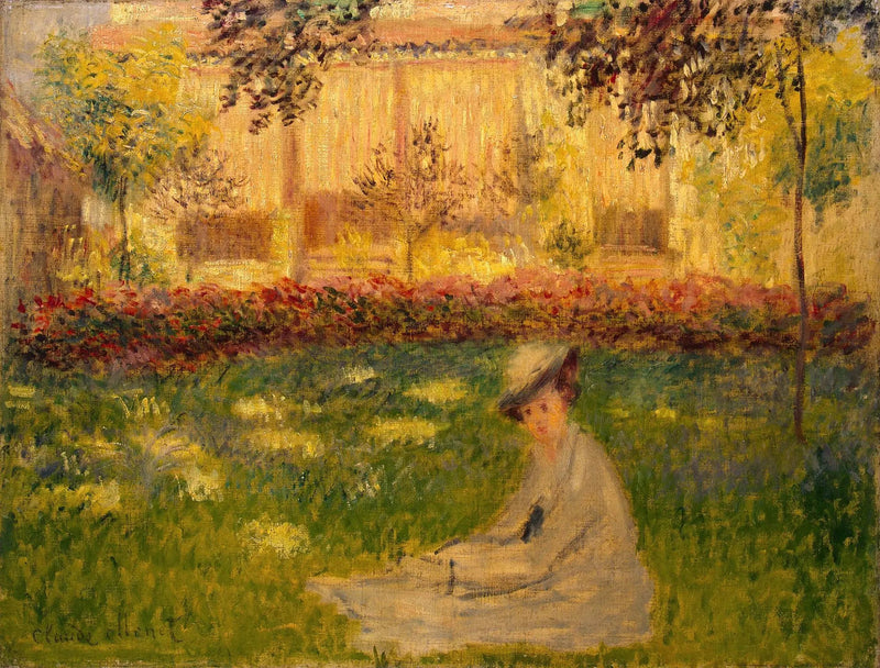 Donna seduta nel giardino - Claude Monet