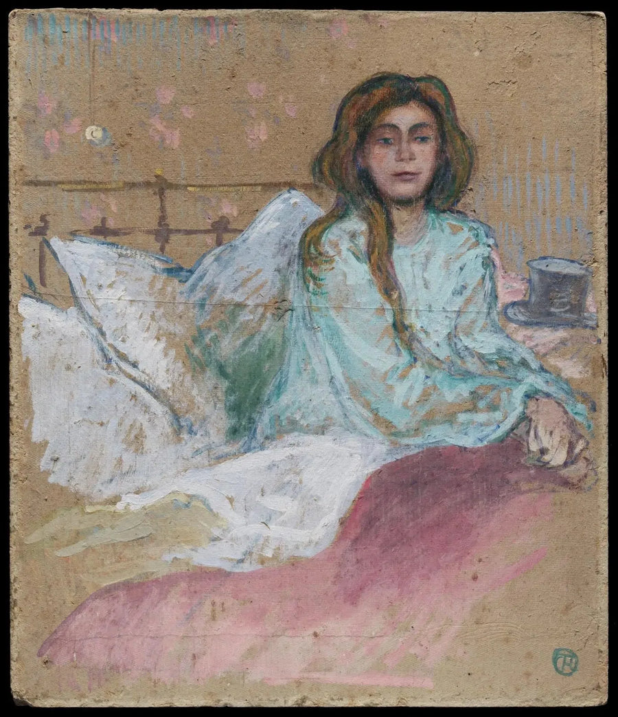 Donna seduta nel suo letto - Henri de Toulouse-Lautrec