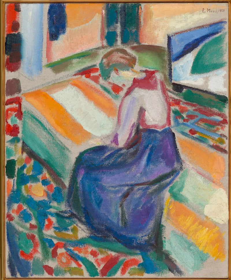 Donna seduta in una carrozza - Edvard Munch