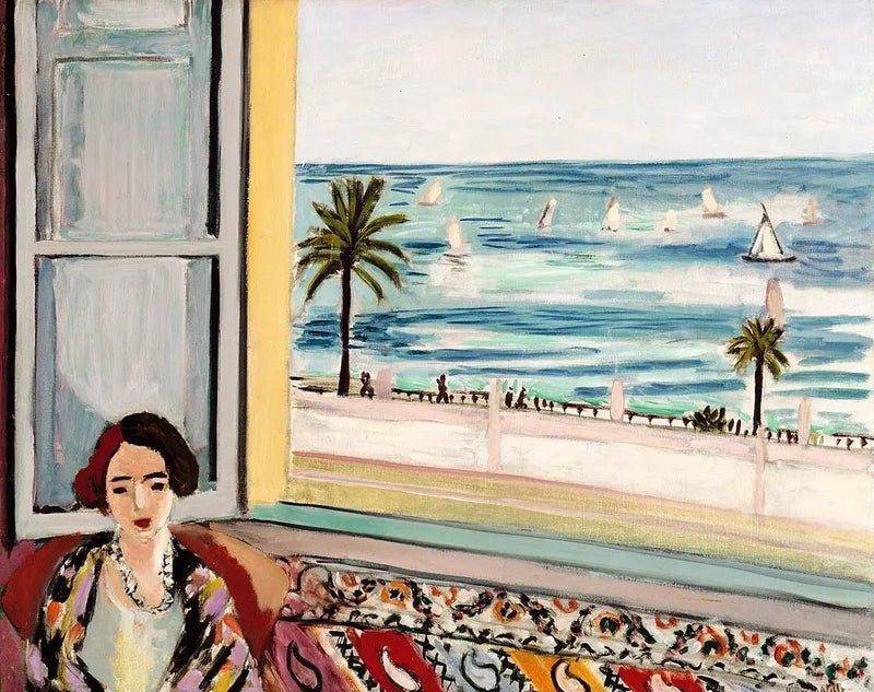 Donna seduta, con le spalle rivolte verso la finestra aperta - Henri Matisse