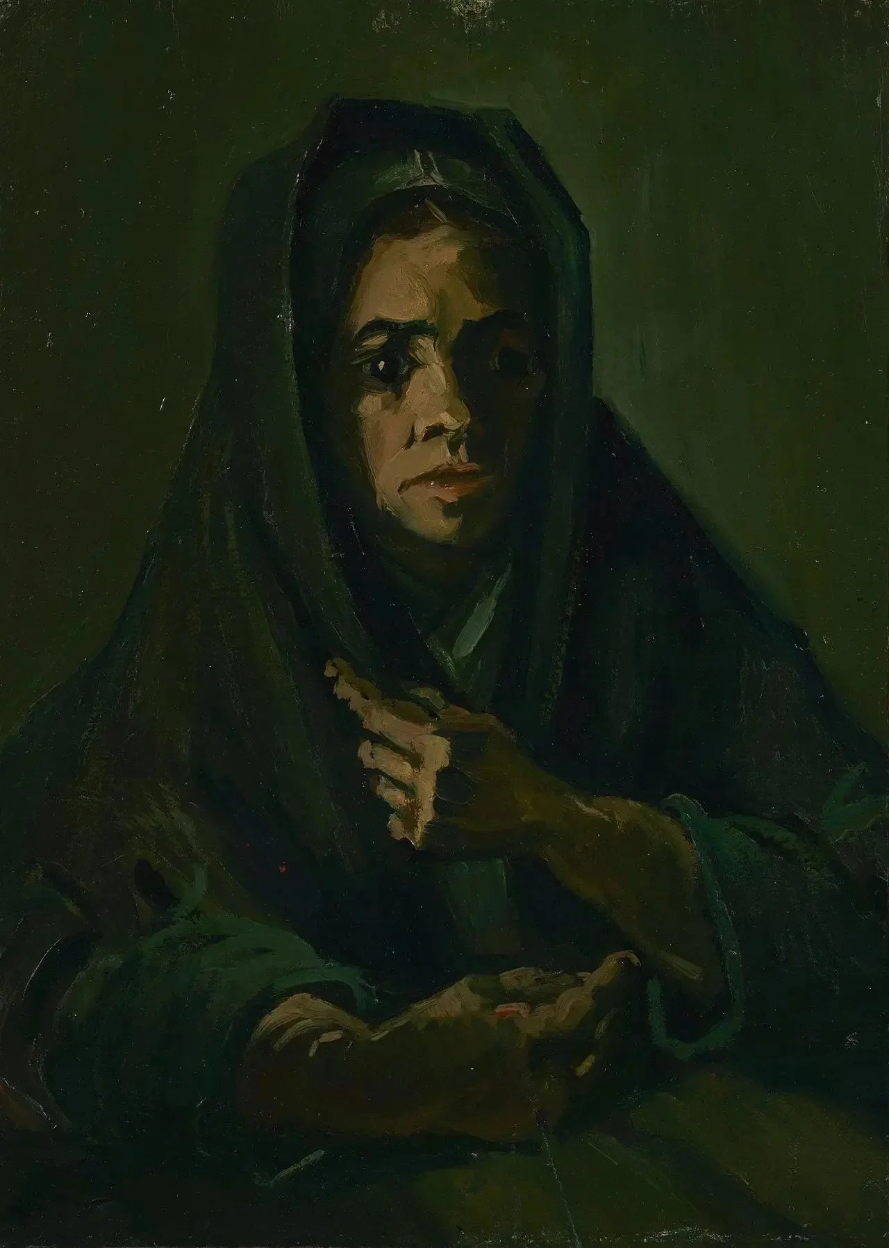 Femme au châle de deuil - Vincent van Gogh image 1 tableau peint à l’huile sur toile