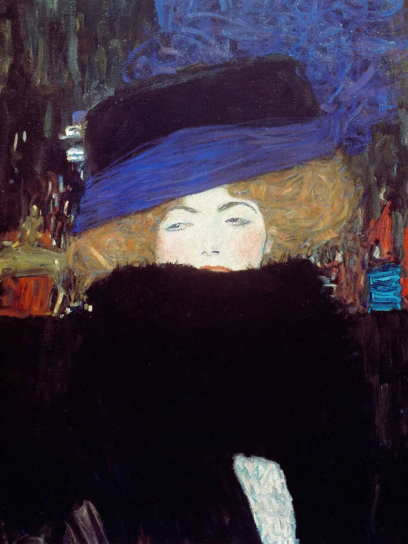 Donna con cappello e boa di piume - Gustav Klimt