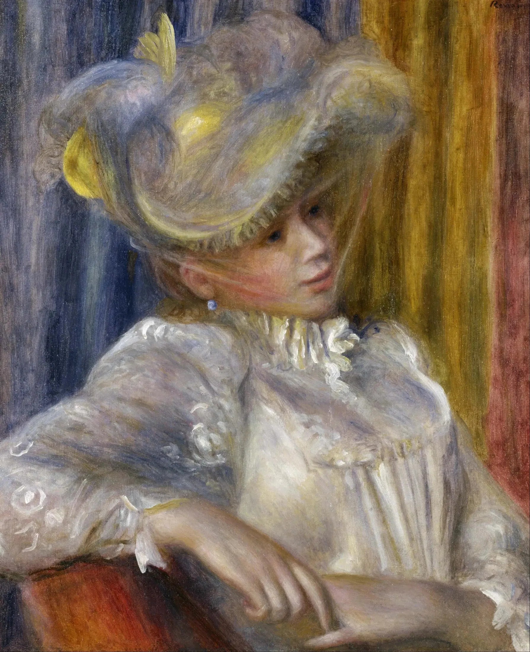 Femme au chapeau - Pierre-Auguste Renoir image 1 tableau peint à l’huile sur toile