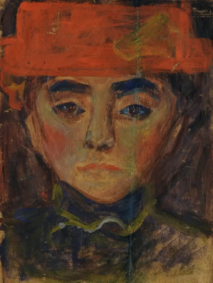 Donna con cappello rosso - Edvard Munch