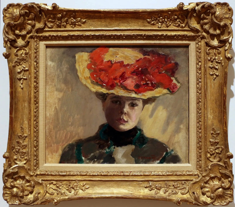 Donna con cappello rosso - Pierre Bonnard