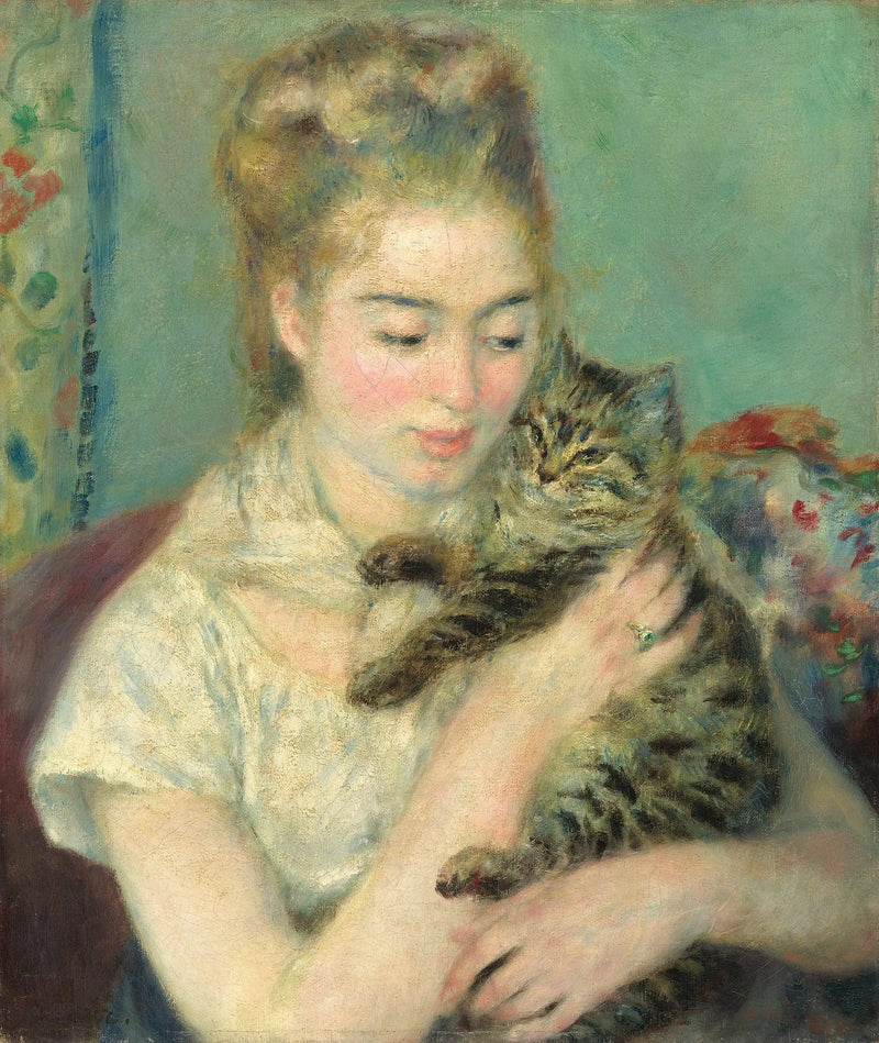 Donna con gatto - Pierre-Auguste Renoir