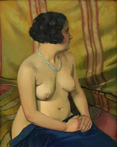Donna con collana blu - Félix Vallotton