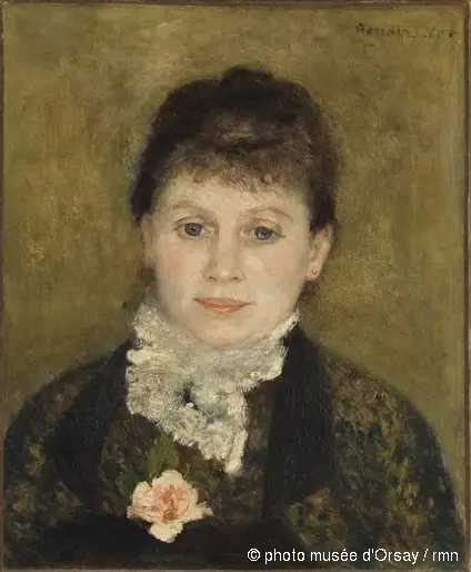 Donna con jabot bianco - Pierre-Auguste Renoir