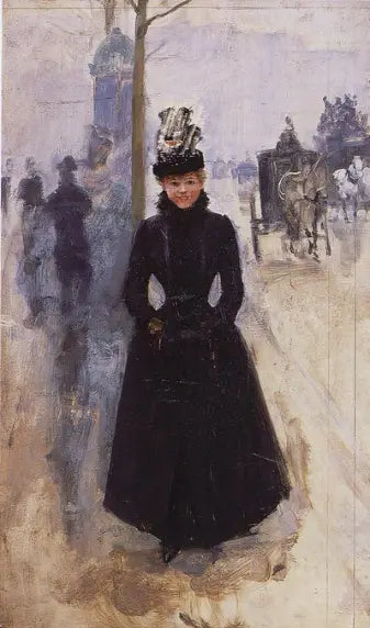 Donna con manica sui Grandi Boulevards - Jean Béraud