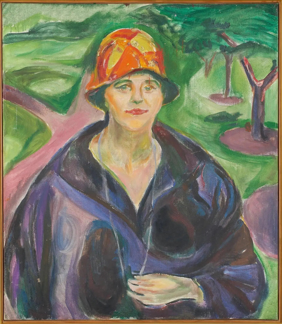 Donna con cappotto blu - Edvard Munch