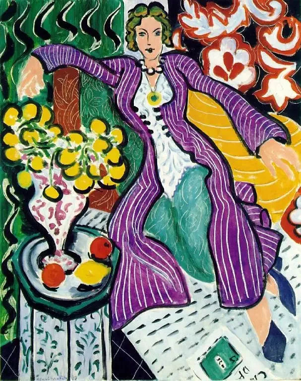 Femme au manteau violet - Henri Matisse image 1 reproduction d’œuvre d’art à l’huile
