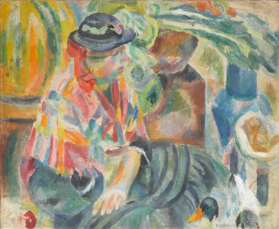 Donna al mercato (Portogallo) - Robert Delaunay
