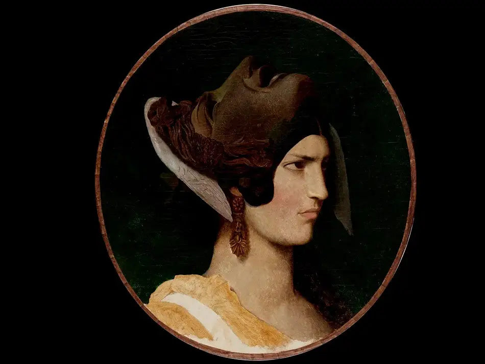 Reproduction du tableau « Femme au masque antique - Jean-Léon Gérôme » par Alpha Reproduction en peinture à l’huile