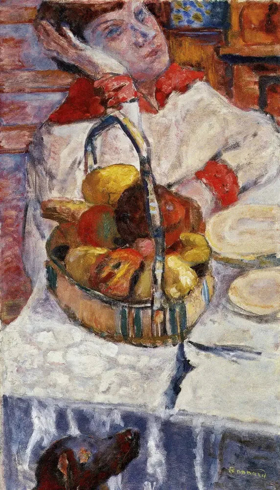 Donna con cesto di frutta - Pierre Bonnard