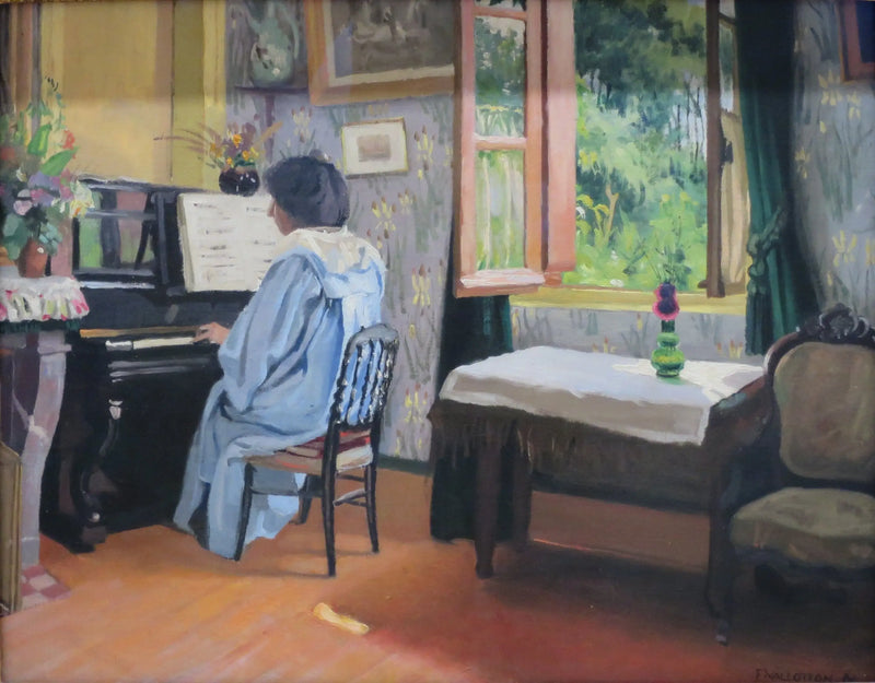 Donna al pianoforte - Félix Vallotton