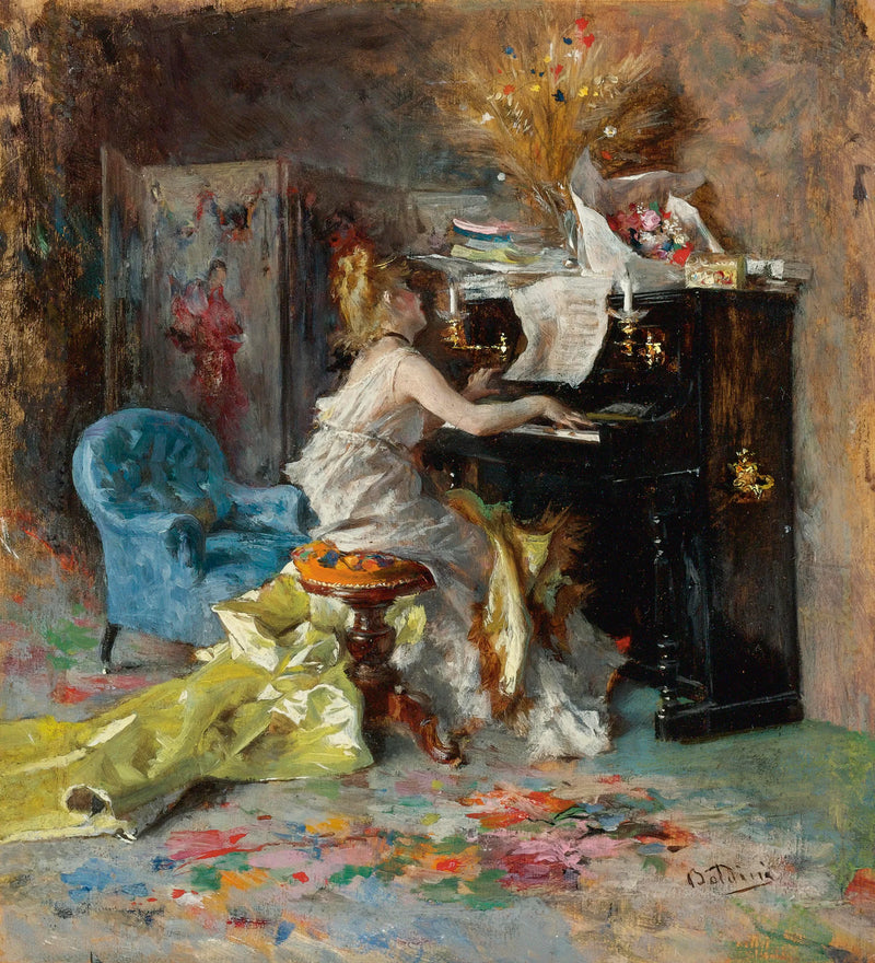 Donna al pianoforte - Giovanni Boldini