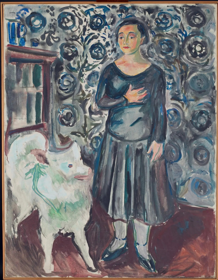Donna con samoyède - Edvard Munch