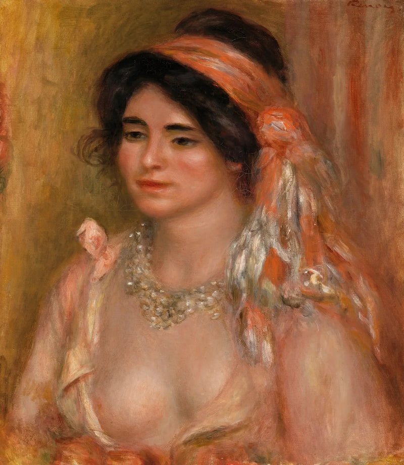Donna dai capelli neri (Giovane donna dai capelli neri, busto) - Pierre-Auguste Renoir