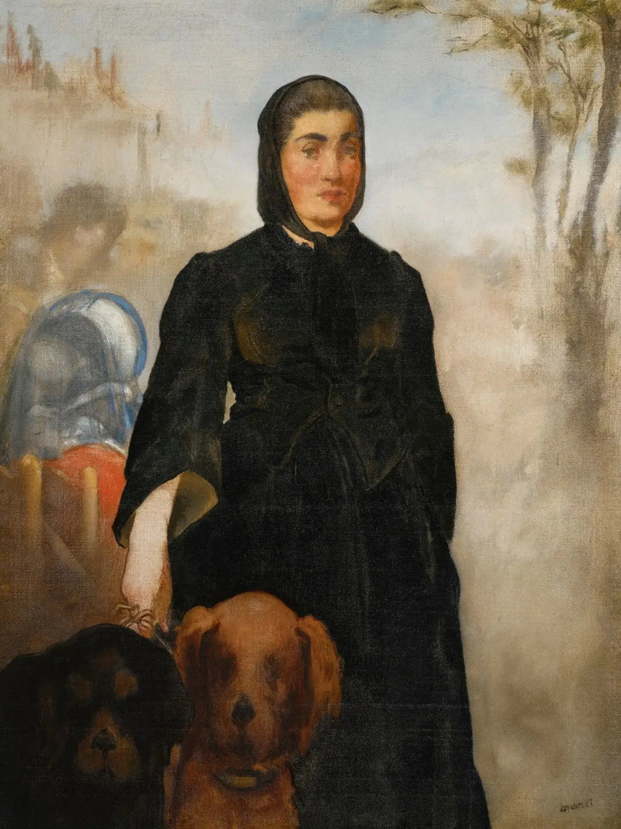 Donna con i cani - Édouard Manet