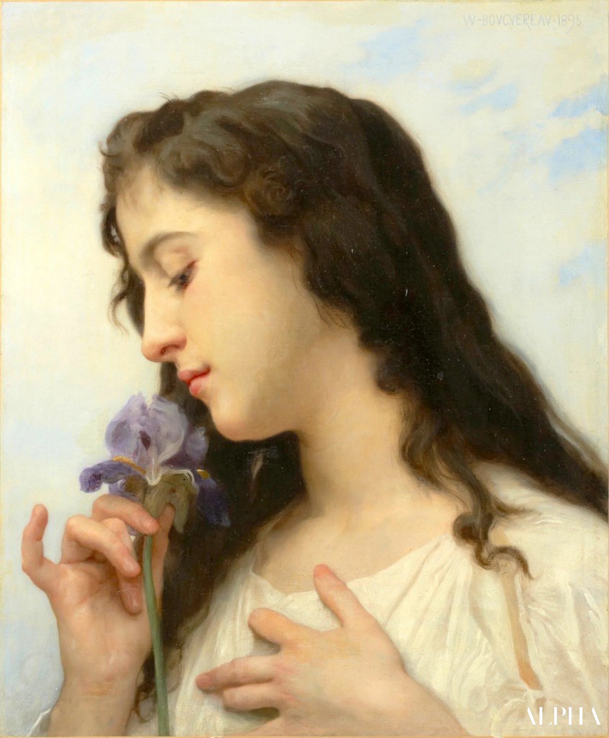 Donna con Iris - William Bouguereau - Riproduzioni di quadri e dipinti di alta gamma