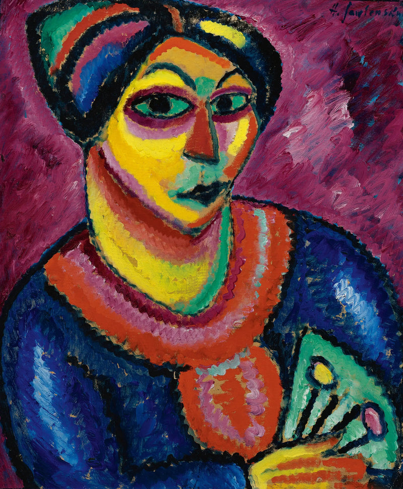 Donna con ventaglio verde - Alexej von Jawlensky