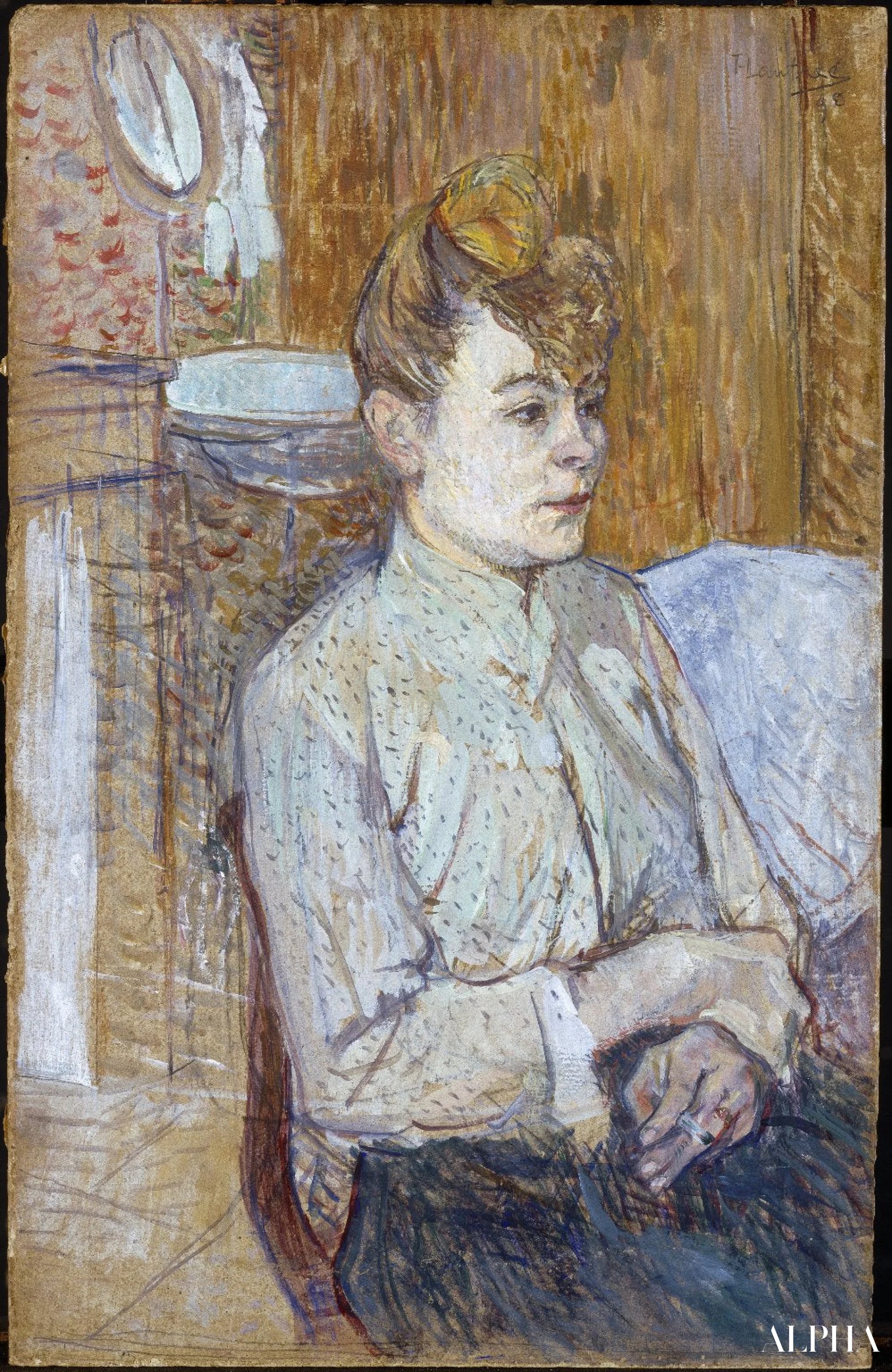 Donna con una sigaretta - Toulouse Lautrec - Riproduzioni di quadri e dipinti di alta gamma