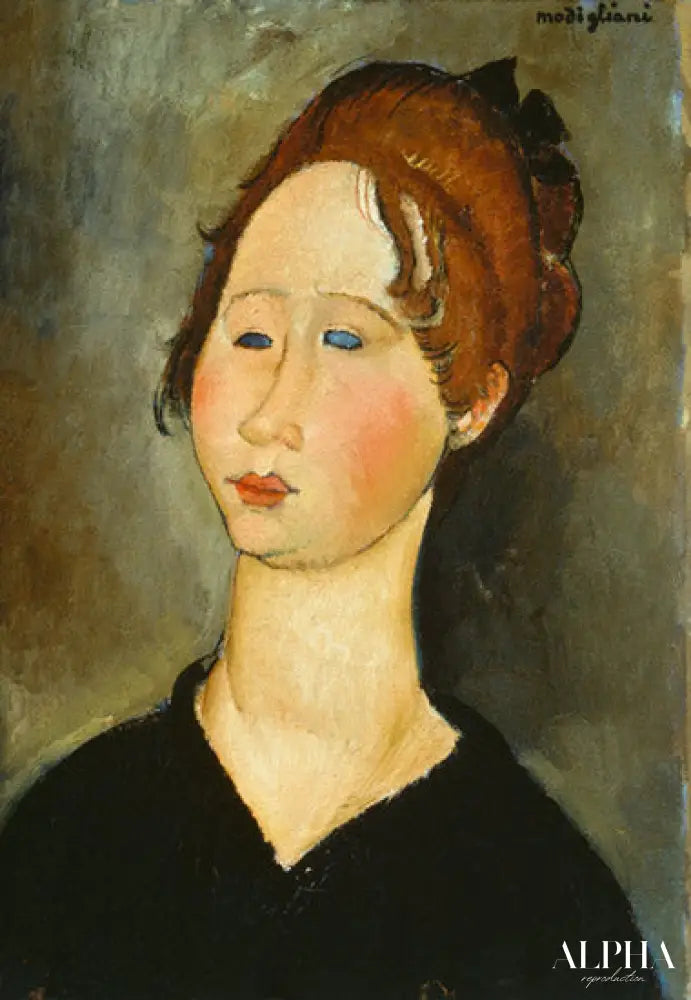 Femme bourguignonne - Amedeo Modigliani - Reproductions de tableaux et peintures haut de gamme