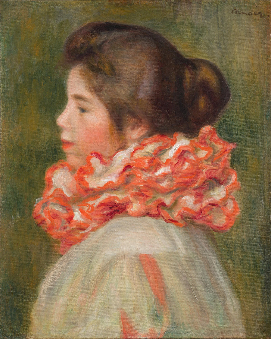 Donna con colletto rosso - Pierre-Auguste Renoir