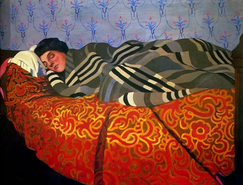 Donna sdraiata addormentata - Félix Vallotton