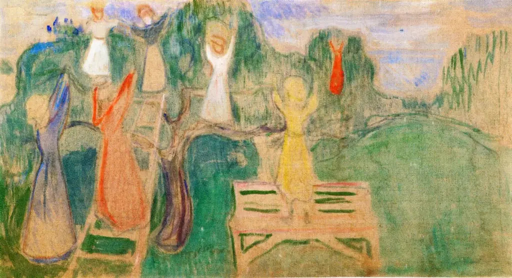 Reproduction du tableau « Femme cueillant des fruits - Edvard Munch » par Alpha Reproduction en peinture à l’huile
