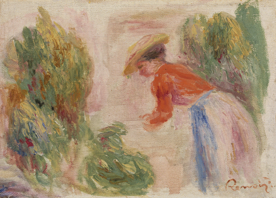 Donna che raccoglie fiori (Donna che raccoglie fiori) - Pierre-Auguste Renoir