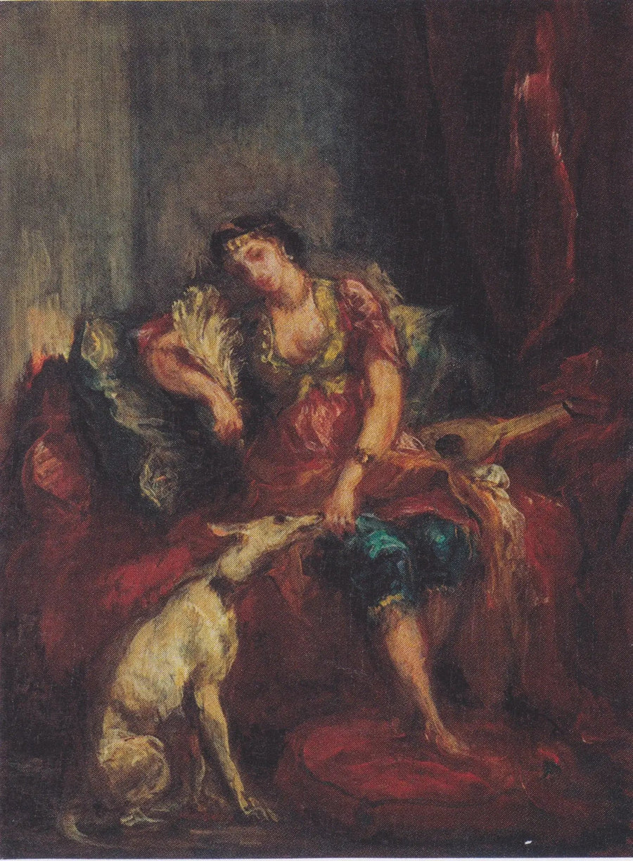 Donna di Algeri con un levriero - Eugène Delacroix