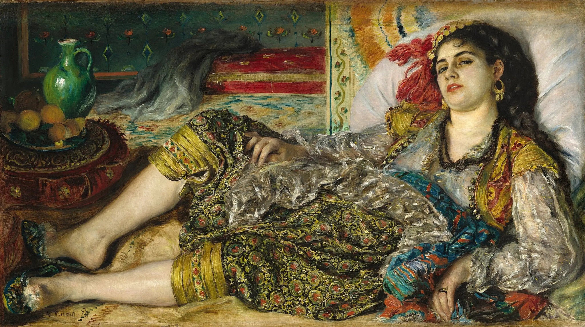 Femme d'Alger - Pierre-Auguste Renoir image 1 copie peinte à la main à l’huile