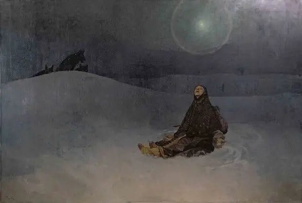 Donna nel deserto - Alphonse Mucha