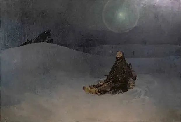 Donna nel deserto - Alphonse Mucha