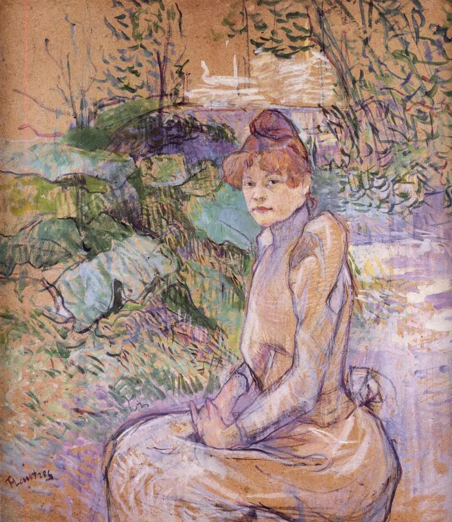 Donna nel giardino del signor Forest - Henri de Toulouse-Lautrec
