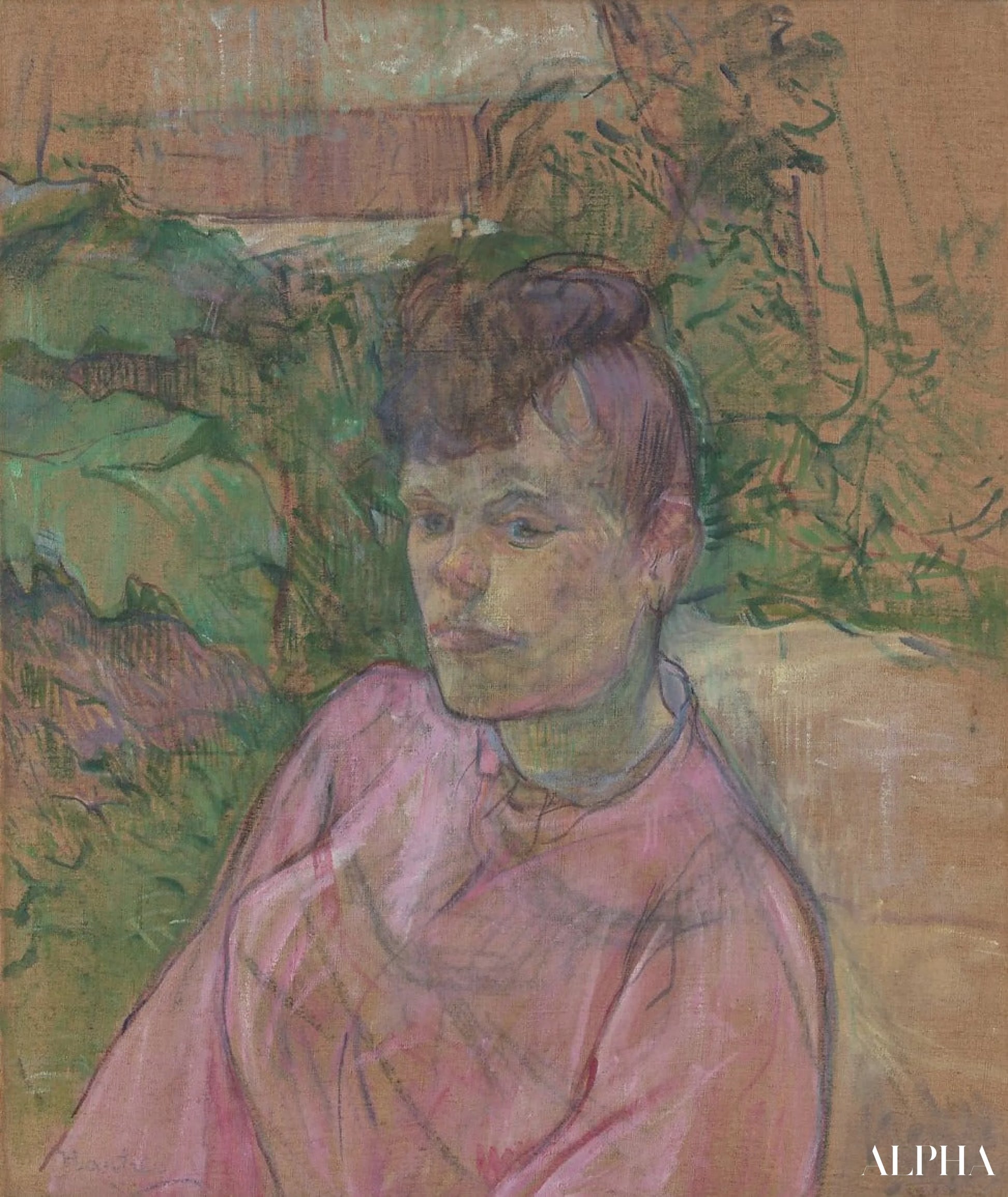 Femme dans le jardin de Monsieur Forest - Toulouse Lautrec - Reproductions de tableaux et peintures haut de gamme