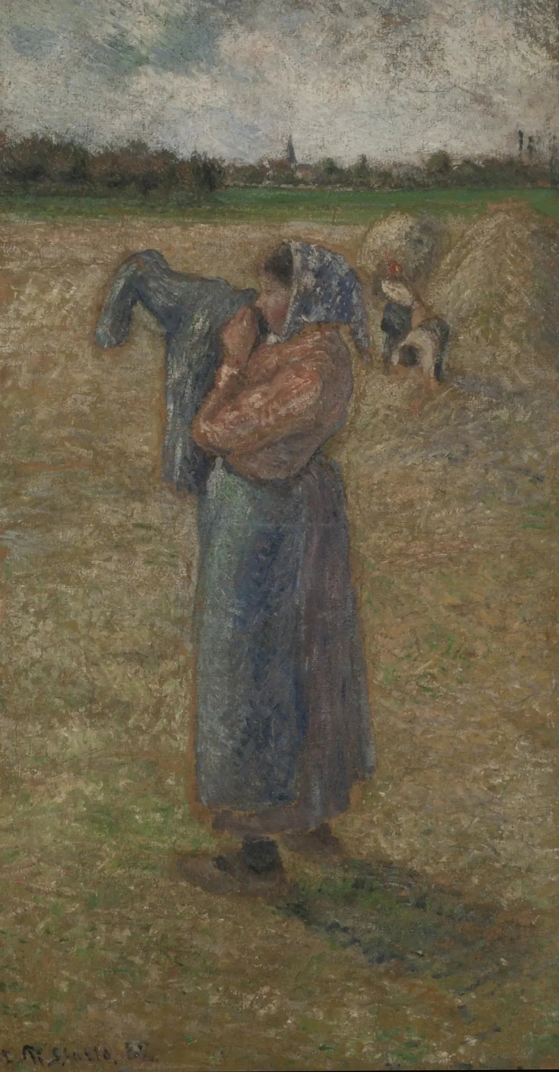 Donna in un campo - Camille Pissarro