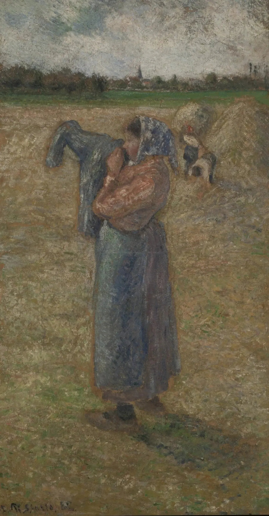 Donna in un campo - Camille Pissarro