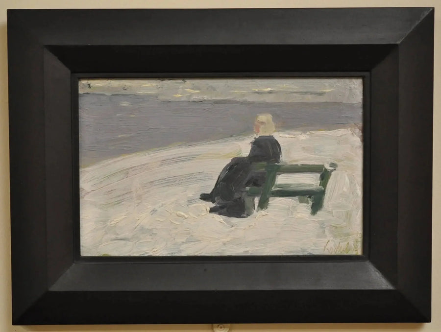 Donna in un paesaggio invernale - Franz Marc