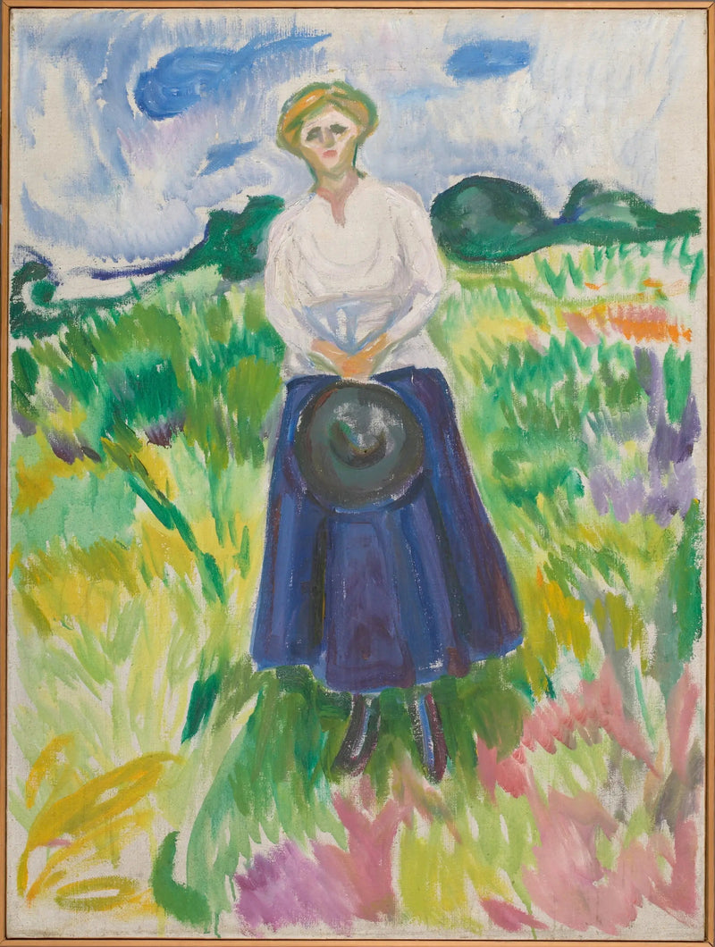 Donna in un prato verde - Edvard Munch