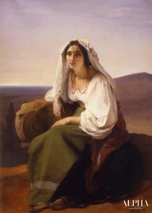 Woman from Ciociaria (Roman peasant woman) - Francesco Hayez - Reproductions de tableaux et peintures haut de gamme