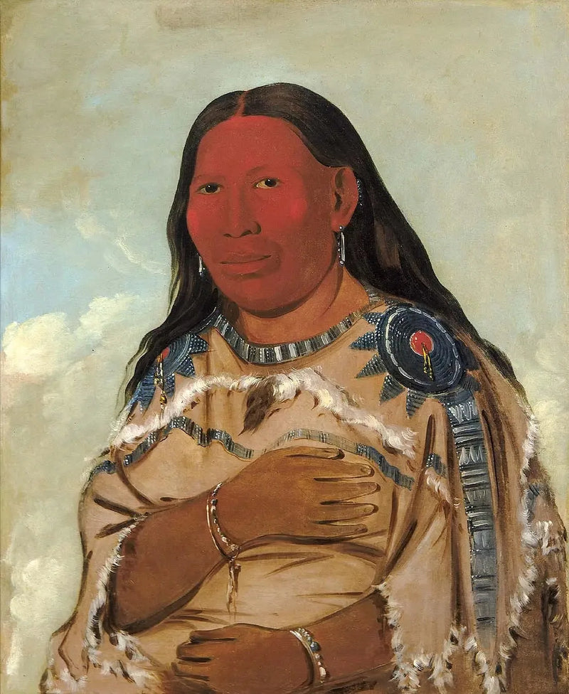 Donna con due corvi - George Catlin