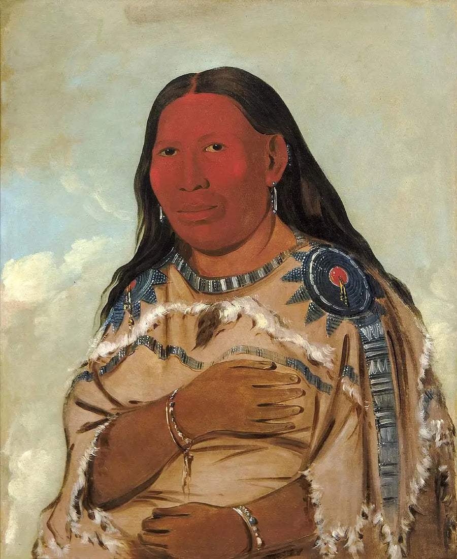 Donna con due corvi - George Catlin