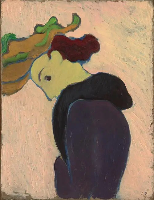 Donna di profilo con cappello verde - Édouard Vuillard