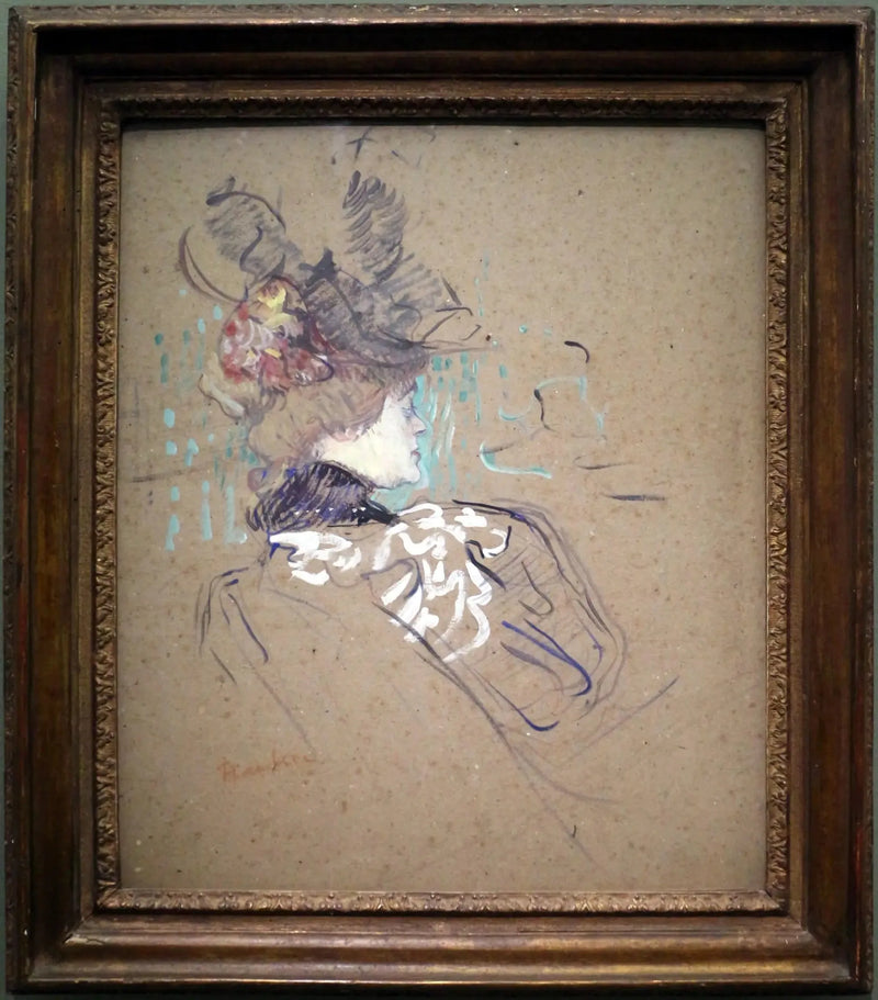 Donna di profilo - Henri de Toulouse-Lautrec
